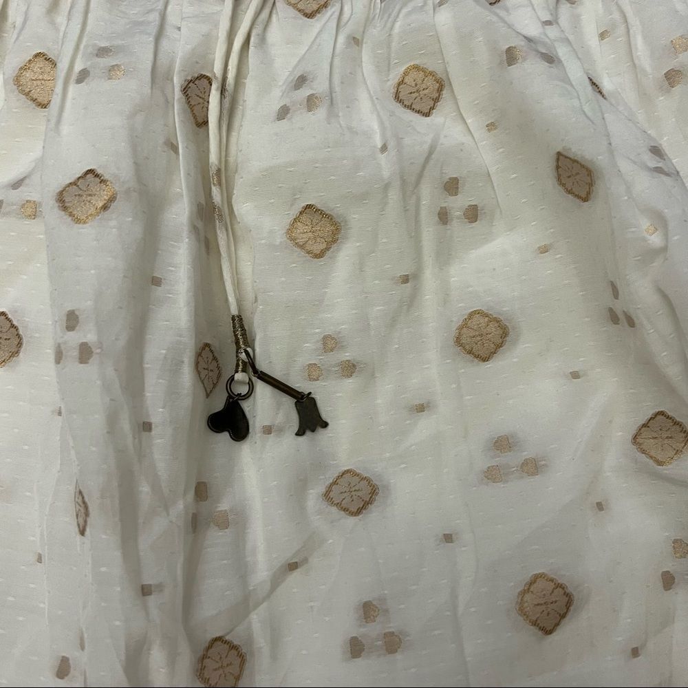 Joie mianda white and gold peasant mini dress - Picture 8 of 12